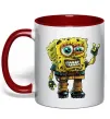 Чашка с цветной ручкой Sponge Bob grange Красный фото