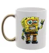 Чашка с цветной ручкой Sponge Bob grange Золото фото