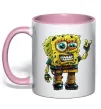 Чашка с цветной ручкой Sponge Bob grange Нежно розовый фото