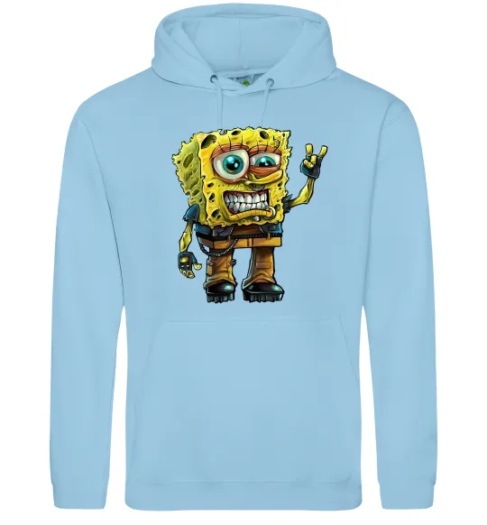 Мужская толстовка (худи) Sponge Bob grange Голубой фото