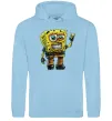 Мужская толстовка (худи) Sponge Bob grange Голубой фото