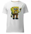 Мужская премиум футболка Sponge Bob grange Белый фото