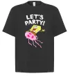 Футболка Оверсайз Sponge Bob lets party Чорний фото