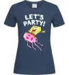 Женская футболка Sponge Bob lets party Темно-синий фото
