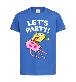 Детская футболка Sponge Bob lets party Ярко-синий фото