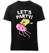 Мужская премиум футболка Sponge Bob lets party Черный фото