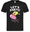 Мужская футболка Sponge Bob lets party Черный фото