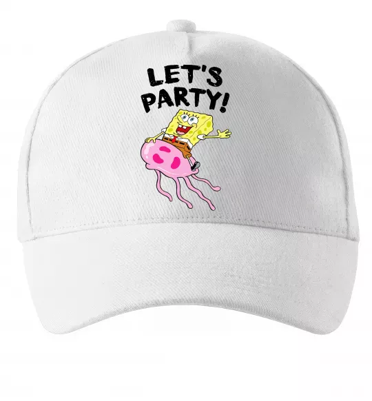 Кепка Sponge Bob lets party Білий фото