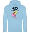 Чоловіча толстовка (худі) Sponge Bob lets party Блакитний фото