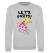 Світшот Sponge Bob lets party Сірий меланж фото