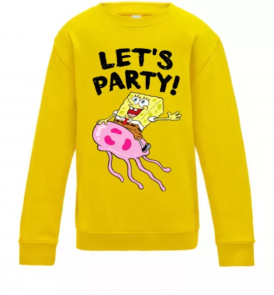 Детский Свитшот Sponge Bob lets party Солнечно желтый фото