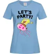 Женская футболка Sponge Bob lets party Голубой фото