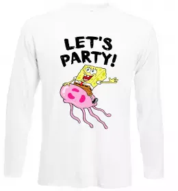 Лонгслив Sponge Bob lets party Белый фото