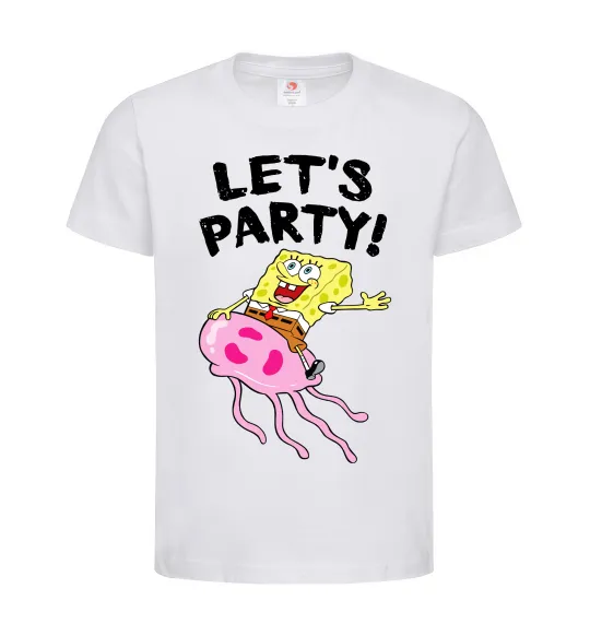 Детская футболка Sponge Bob lets party Белый фото