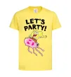 Детская футболка Sponge Bob lets party Лимонный фото