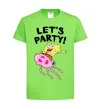 Детская футболка Sponge Bob lets party Лаймовый фото