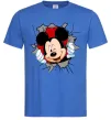 Чоловіча футболка Mickey підморгує Яскраво-синій фото