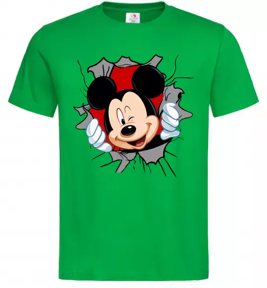 Чоловіча футболка Mickey підморгує Зелений фото