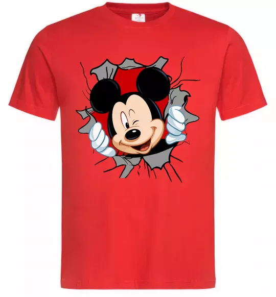 Чоловіча футболка Mickey підморгує Червоний фото