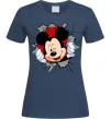 Женская футболка Mickey підморгує Темно-синий фото