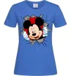 Женская футболка Mickey підморгує Ярко-синий фото