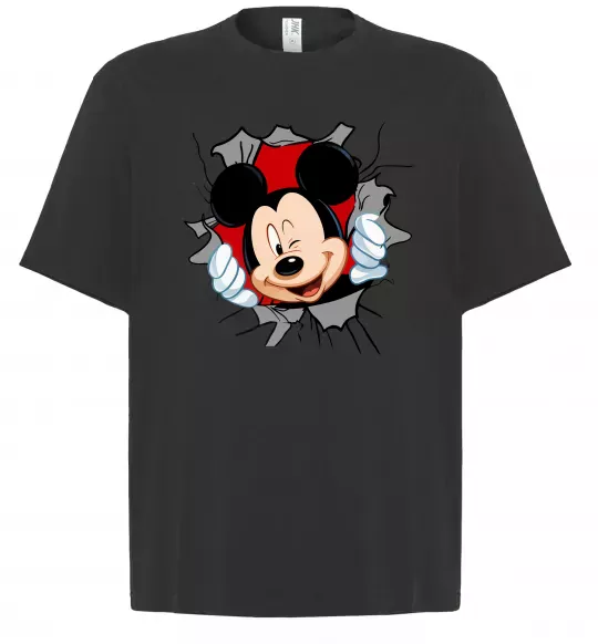 Футболка Оверсайз Mickey підморгує Черный фото