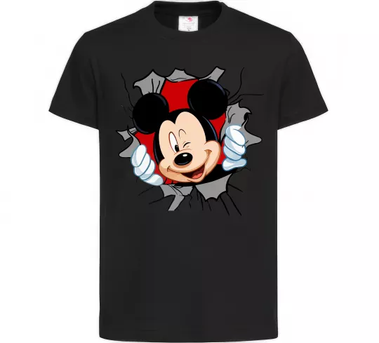 Детская футболка Mickey підморгує Черный фото