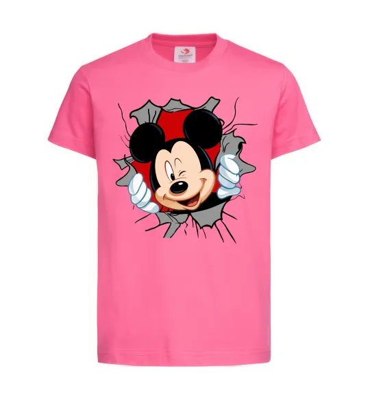 Детская футболка Mickey підморгує Ярко-розовый фото