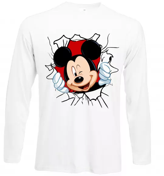 Лонгслів Mickey підморгує Білий фото