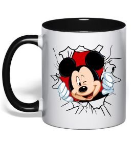 Чашка з кольоровою ручкою Mickey підморгує