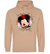 Женская толстовка (худи) Mickey підморгує Песочный фото