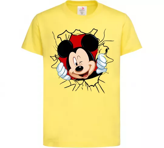 Детская футболка Mickey підморгує Лимонный фото