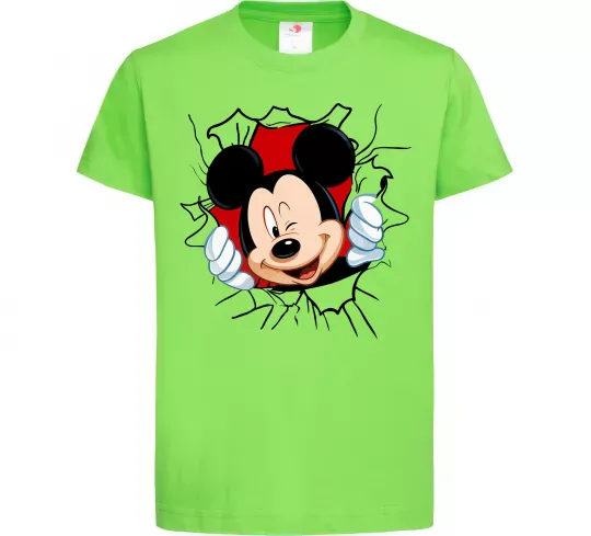 Детская футболка Mickey підморгує Лаймовый фото