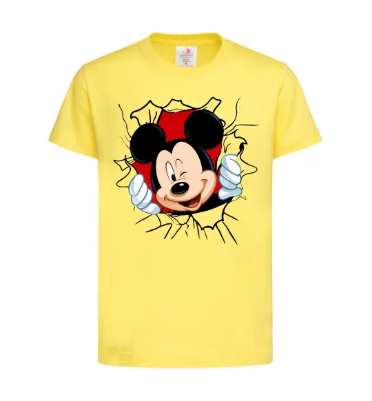 Детская футболка Mickey підморгує Лимонный фото