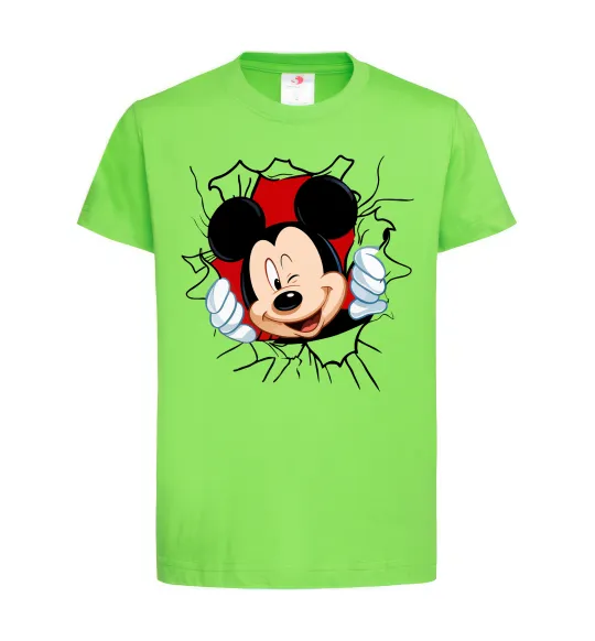 Детская футболка Mickey підморгує Лаймовый фото