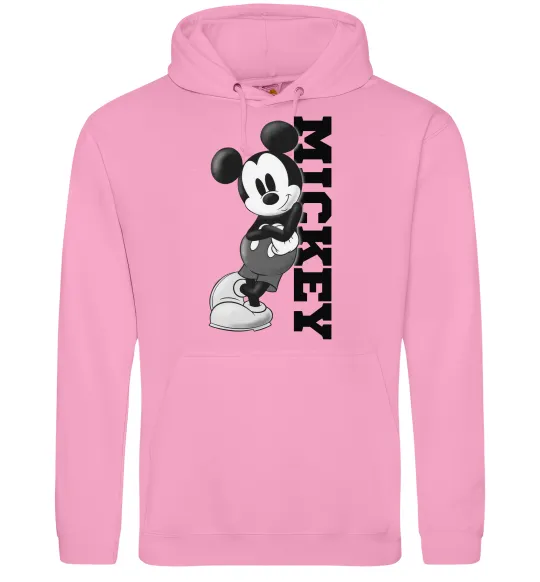 Женская толстовка (худи) Чорно-білий Міккі Розовый фото