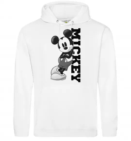 Женская толстовка (худи) Чорно-білий Міккі Белый фото