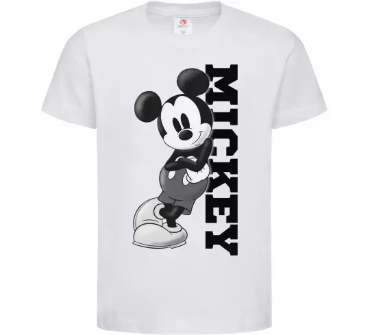 Детская футболка Чорно-білий Міккі Белый фото