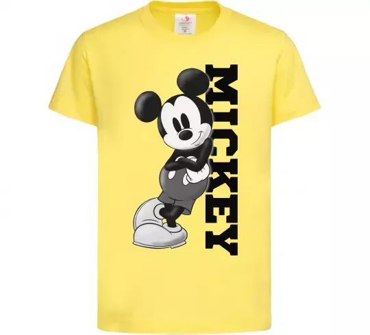 Детская футболка Чорно-білий Міккі Лимонный фото