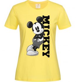 Женская футболка Чорно-білий Міккі