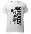 Мужская премиум футболка Чорно-білий Міккі Белый фото