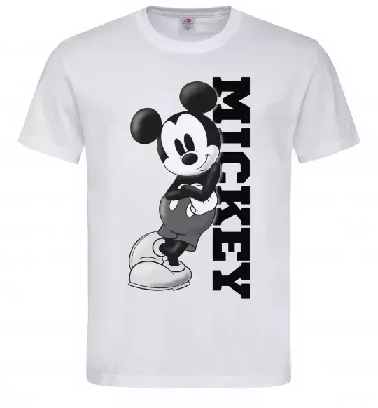 Мужская футболка Чорно-білий Міккі Белый фото