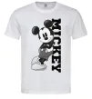 Мужская футболка Чорно-білий Міккі Белый фото