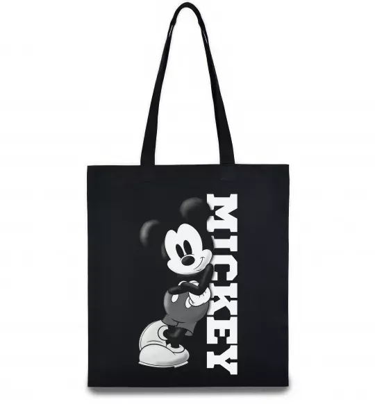 Эко-сумка Чорно-білий Міккі Черный фото