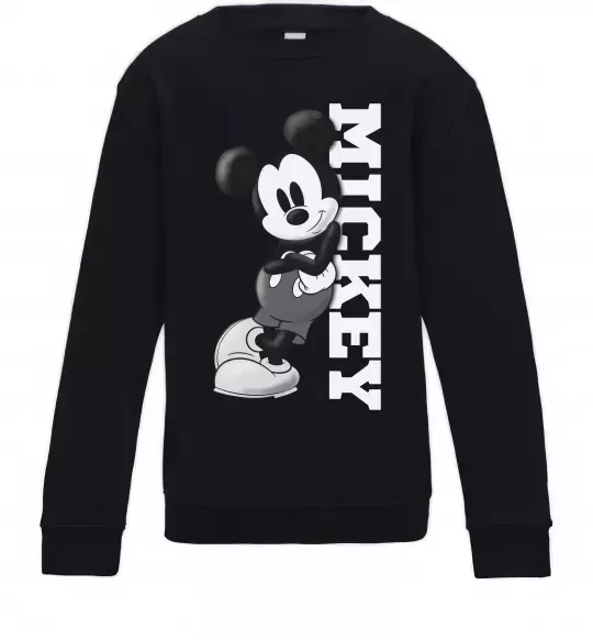 Детский Свитшот Чорно-білий Міккі Черный фото