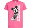Детская футболка Чорно-білий Міккі Ярко-розовый Детская футболка Чорно-білий Міккі Ярко-розовый фото