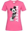 Женская футболка Чорно-білий Міккі Ярко-розовый фото