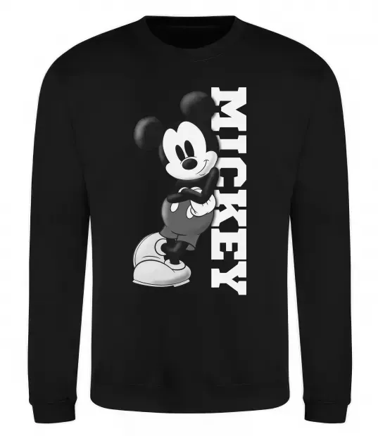 Свитшот Чорно-білий Міккі Черный фото