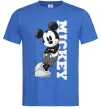 Мужская футболка Чорно-білий Міккі Ярко-синий фото