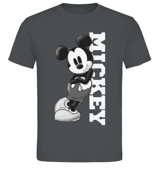 Мужская футболка Чорно-білий Міккі Графит фото